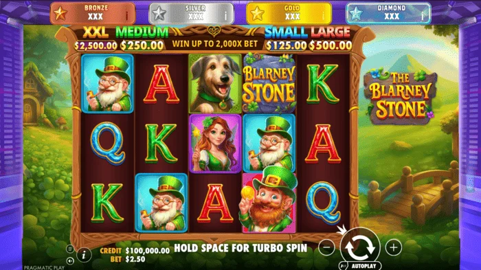 The Blarney Stone - écran de jeu en session active